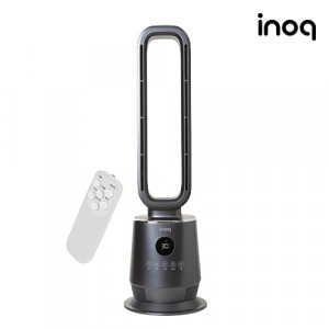 15. [inoq] 이노크아든 날개없는 타워형 무드등 리모컨 온풍기 전기히터 그레이_IA-FH5000