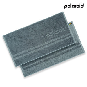 17. [polaroid] 폴라로이드 레터링 뱀부타올 블루 3p