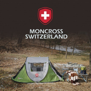 79. [MONCROSS SWITZERLAND] 스위스몽크로스 원터치 텐트 2~3인용(그린)_PMC-1002