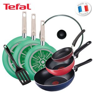 16. [Tefal] 테팔 프레쉬무드 프라이팬 24+28+30+뒤집개+파워블루 멀티팬 28+유리뚜껑 28+미니팬 12+미니볶음팬 16_TFC-FM4830STPBWGEP12W