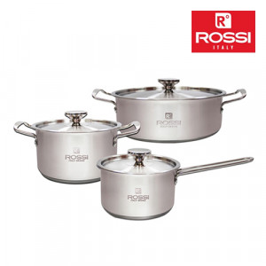 1. [ROSSI] 로시 프리모 IH 스텐 냄비 3종 세트 (편수18cm+양수20cm+전골26cm)