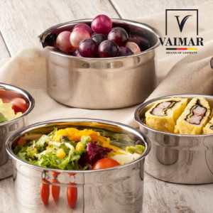 8. [VAIMAR] 바이마르 코코 스텐 밀폐용기 1호 3종 6p (650ml 2개+380ml 1개)