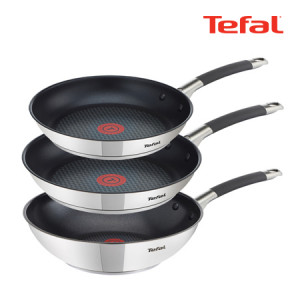 35. [Tefal] 테팔 일리코 스텐 프라이팬 3종 세트 (26,28+멀티팬28) (인덕션호환가능)