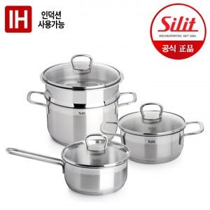 50. [Silit] 실리트 프리모 실리썸 냄비 4종 세트 (16편수+16L+20L+20찜기)_Primo 7set 