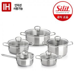 57. [Silit] 실리트 프리모 실리썸 냄비 5종 세트 (16편수+16L+20L+20H+24L)_Primo 5set 