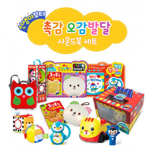 74. [Applebeebook] 애플비 신생아부터 촉감 오감발달 사운드북 세트+부엉이 가방 