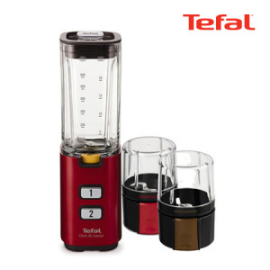 27. [Tefal] 테팔 클릭앤테이스티 600ml 미니 유리 블렌더_BL142GKR_레드