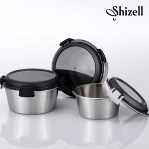 37. [Shizell] 쉬젤 엘레강스 푸드컨테이너 3종 세트 (350ml, 550ml*2)