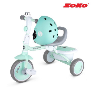 40. [ZOKO] 조코 폴딩 미니 유아동 세발자전거+헬멧 (민트+스카이) (포인트 색상 변경)