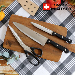 3. [SWISS MILITARY] 스위스밀리터리 주방칼 가위 3종 세트
