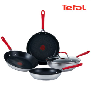 43. [Tefal] 테팔 IH스테인리스 시그니처 컬렉션5종(프24,28+그릴28+볶음28+뚜껑28cm)