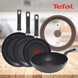 41. [Tefal] 테팔 IH델리커시 티타늄 프라이팬5종 ID248WSMCM(프22,24,28+멀티팬28cm+뚜껑)