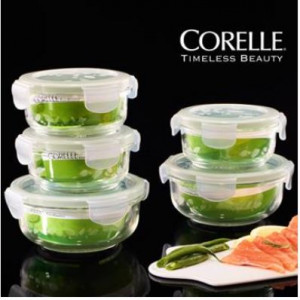 14. [CORELLE] 코렐 브리즈 밀폐용기 원형5조(10p)세트