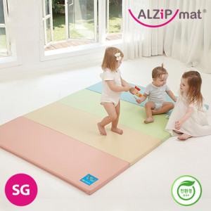 110. [ALZIP mat] 알집매트 에코칼라폴더 매트_오리지널SG (240x140x4cm) (색상랜덤발송)+양면패드+블랭킷)