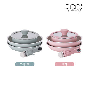 6. [ROGi] 로기 colo IH 매직핸즈 5종 세트 (프26cm+궁26cm+냄비20cm+냄비뚜껑20cm+매직핸즈)