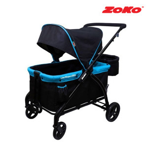 80. [ZOKO] 조코 4in1 멀티플 라인 유아웨건 슬림형_블랙&블루(유아용, 캠핑용, 반려동물용)