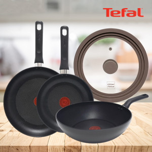 44. [Tefal] 테팔 델리커시 IH 티타늄 프라이팬 4종세트 ID28WSMCM (프 22,28cm+멀티팬 28cm+실리콘 멀티 유리뚜껑 M)