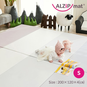 24. [ALZIP mat] 알집매트 에코 실리온 매트 S (200x120x4cm)_어반그레이핑크
