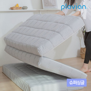 40. [plavian] 플래비안 밸런스케어 3단접이식 기능성토퍼 매트리스 11cm SS_그레이