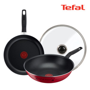 77. [Tefal] 테팔 티타늄 밸리드쿡 프라이팬 3종_28cm+궁중팬28cm+유리뚜껑28cm (인덕션 호환불가)