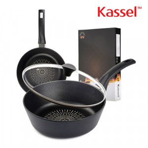 16. [Kassel] 카셀 블루 라이트 IH 궁중팬 24cm+유리뚜껑