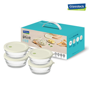 7. [Glasslock] 글라스락 스팀볼 밀폐용기 4조 (310ml*4)
