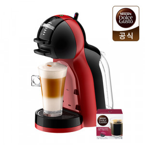 49. [NESCAFE] 네스카페 돌체구스토 커피머신 미니미 피아노블랙&체리레드+16입 커피캡슐 1박스 (아메리카노)