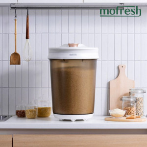 57. [mofresh] 모프레시 무선 항균 원터치 20kg 진공 쌀통_PVC-S20A_검회색