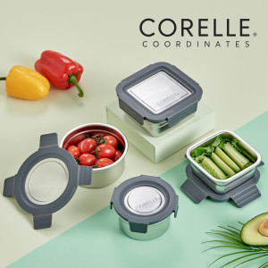 6. [CORELLE] 코렐 코디네이츠 스텐 밀폐용기 혼합 4종