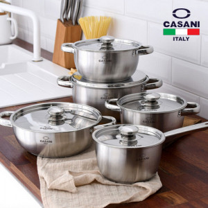 21. [CASANI] 까사니 폰조 인덕션 5종 냄비세트 (편수18cm+양수20,22cm+전골26cm+곰솥26cm)