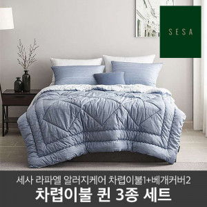 68. [SESA] 세사 라파엘 알러지케어 차렵이불 Q 3종세트 (차렵이불Q 1p+베개커버 2p)